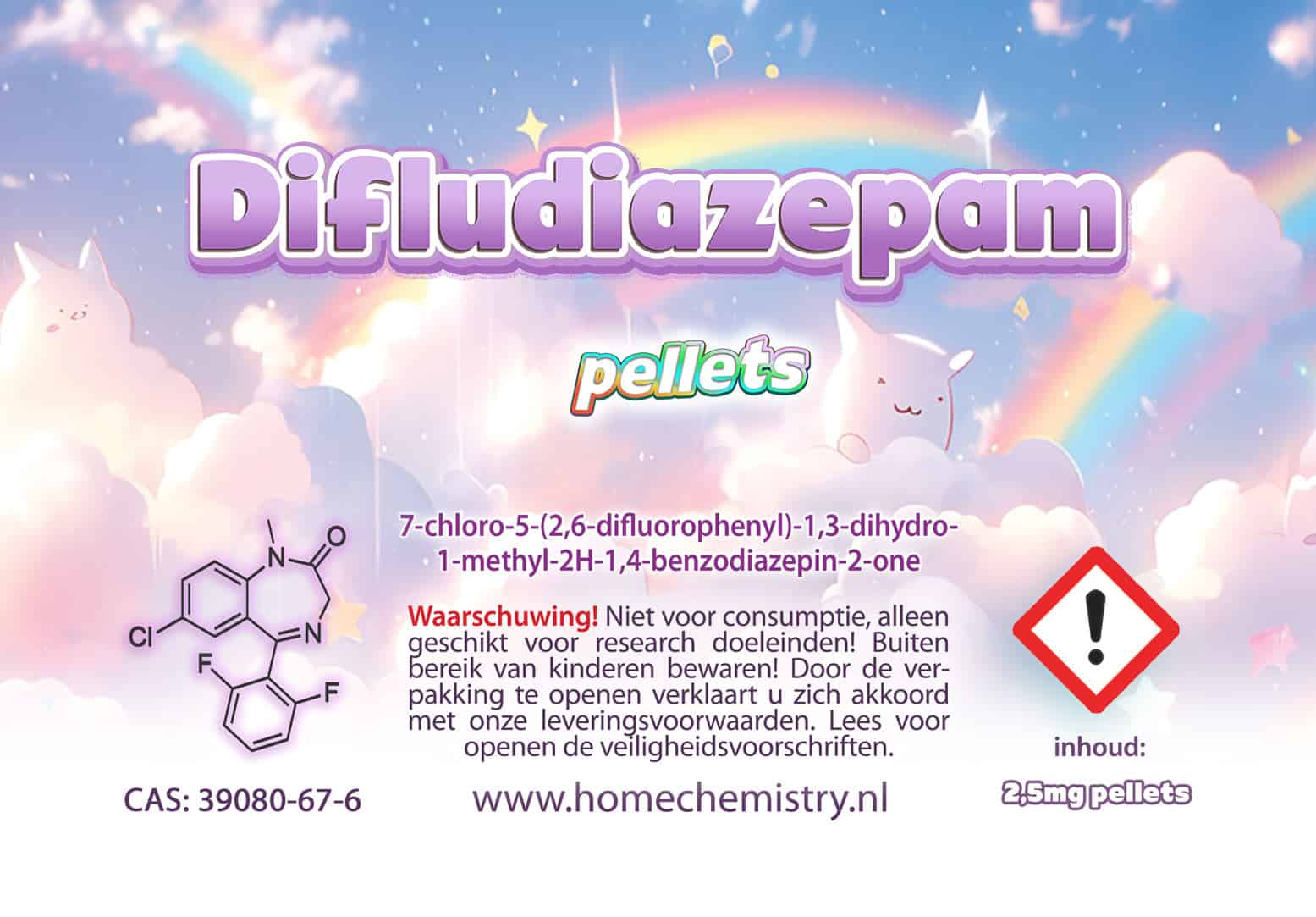Afbeelding voor Difludiazepam kopen - pellets 15x2,5mg